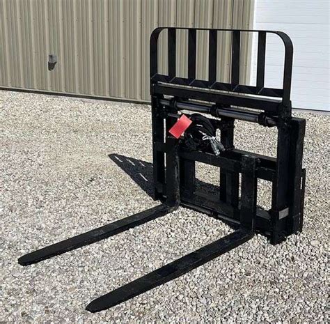 side shift forks for skid steer|skid steer fork lift attachment.